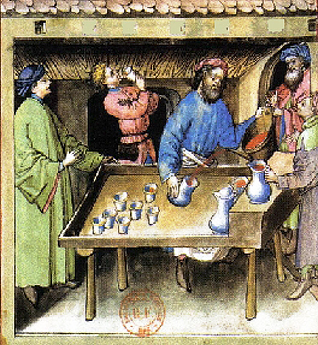 Jouer et boire au Moyen Âge