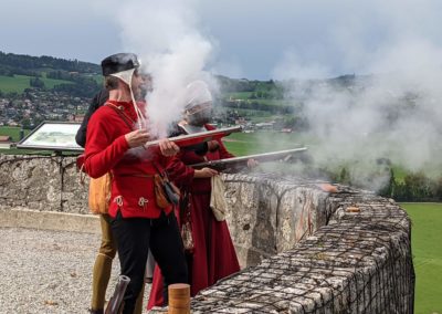 Crédit photo: Compagnie des Quatre Lunes. Journée des Châteaux suisses à Gruyères, 03.10.2021